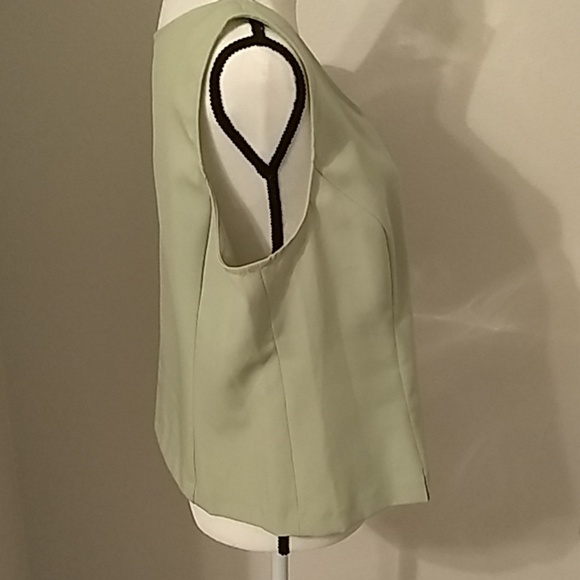 Perceptions 3 Pc Suit Jacket, Tank, Pants Black White Thin stripes Green Tank - Picture 5 of 10